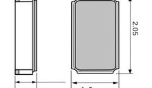 ± 20 ppm 32 kHz kristallen zo klein als 2 x 1,2 mm
